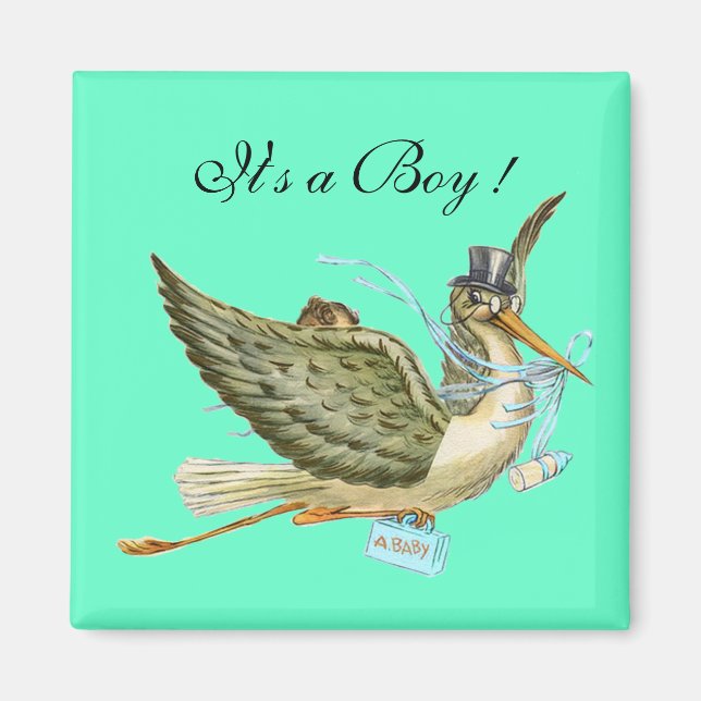 STORK BABY SHOWER MAGNET (Framsidan)
