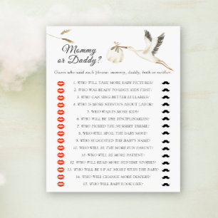 Stork baby shower Mamma eller pappa baby shower sp
