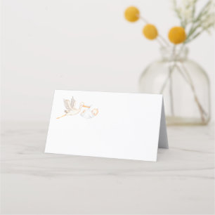 Stork Baby Shower Namn Place Card Placeringskort