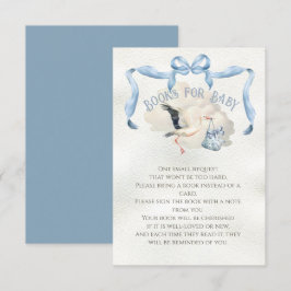 Stork Baby Shower Ribbon Bow Bokar för Baby Inbjudningar
