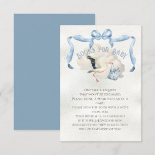 Stork Baby Shower Ribbon Bow Bokar för Baby Inbjudningar