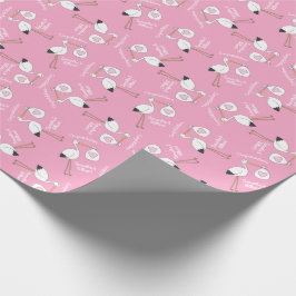 Stork Baby Shower Rosa Girl Girl Presentpapper