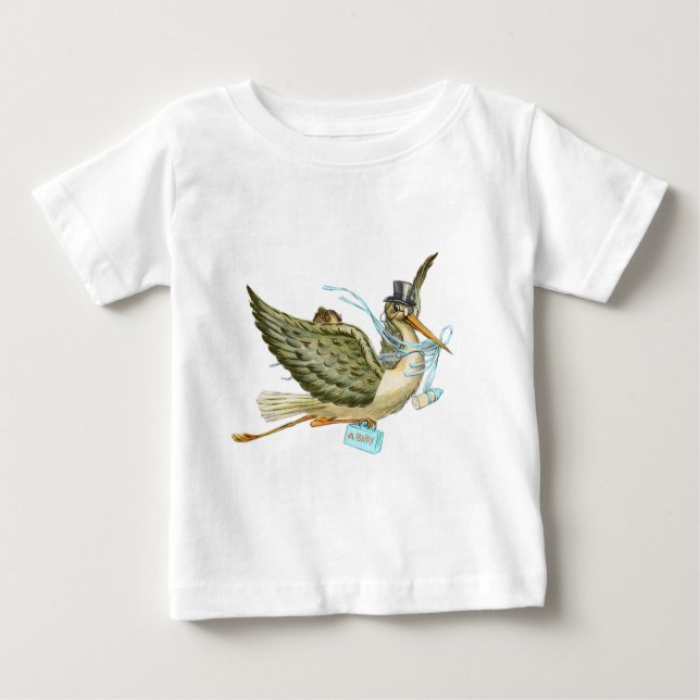 STORK BABY SHOWER T SHIRT (Framsida)