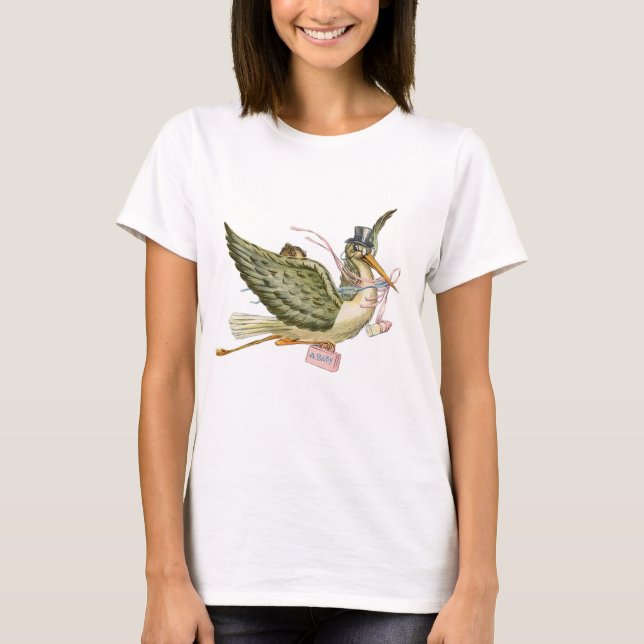 STORK BABY SHOWER T-SHIRT (Framsida)