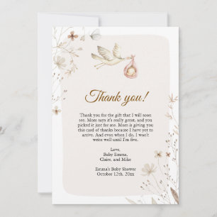 Stork Baby Shower - tackkort Tack Kort