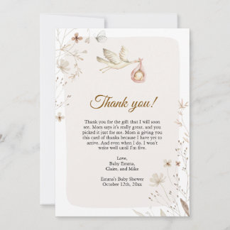 Stork Baby Shower - tackkort Tack Kort