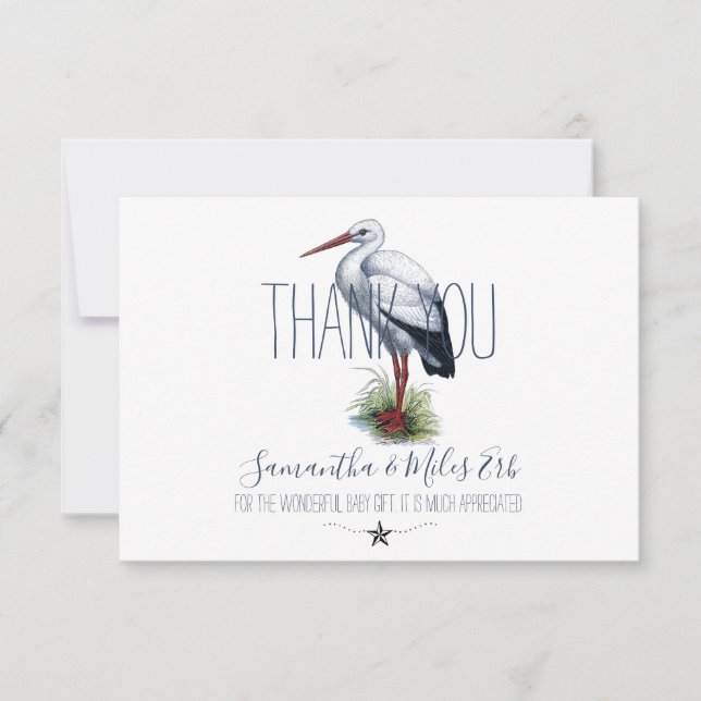 Stork Baby Shower Text Tack (Framsida)
