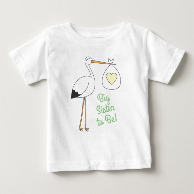 Stork Baby Shower Vår T Shirt (Framsida)