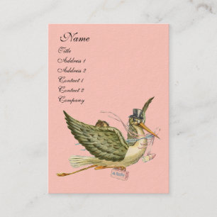 STORK BABY SHOWER VISITKORT