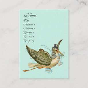 STORK BABY SHOWER VISITKORT