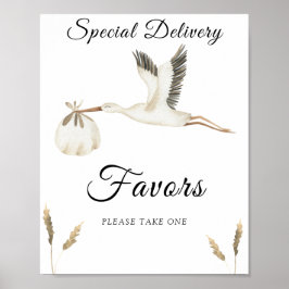 Stork babydusch - Favoriter Poster