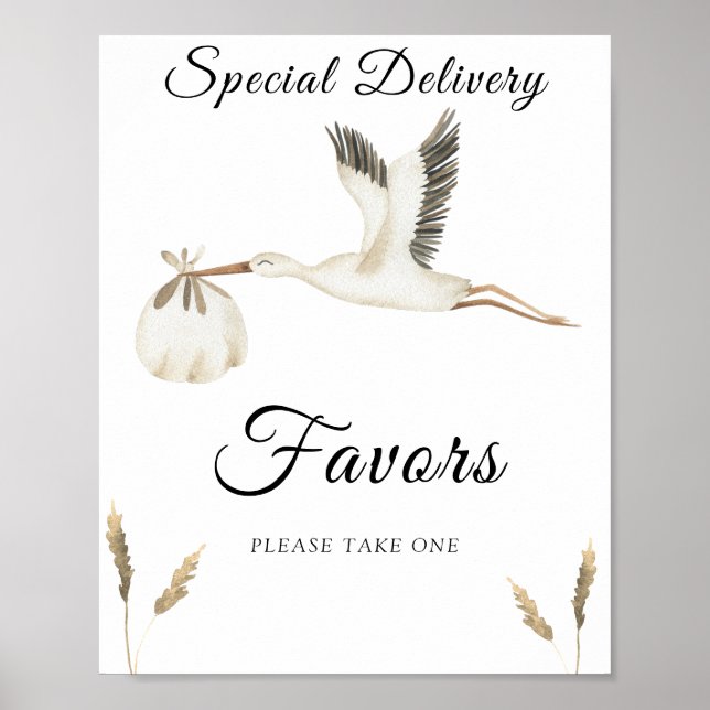 Stork babydusch - Favoriter Poster (Framsidan)