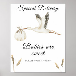 Stork babydusch - spädbarn är söt poster