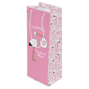 Stork Babykläder Rosa Flickcute Tecknad