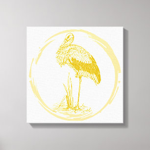 Stork Bird Canvastryck