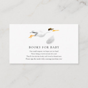 Stork Böcker för Baby insättningskort Tilläggskort