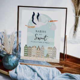 Stork Boho Baby Shower Spädbarn är sötfavoriter
