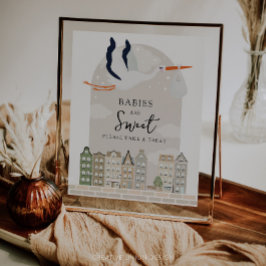 Stork Boho Baby Shower Spädbarn är sötfavoriter