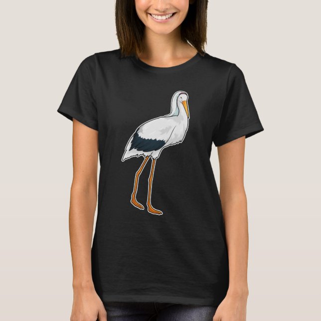 Stork Brudslöja Bröllop T Shirt (Framsida)
