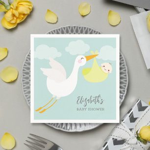 Stork Bundle Gender Neutral Baby Shower Pappersservett