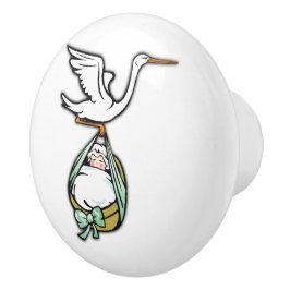 Stork Carries a Baby Knopp