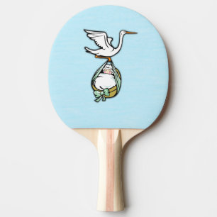 Stork Carries a Pojke Pingisracket