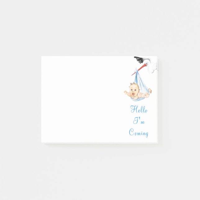 Stork Carshing Baby Funny Sticky Notes Post-it Block (Framsida)