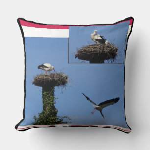 Stork Collage Dekorativ kudde
