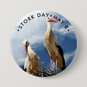 Stork Day, vit stork Knapp