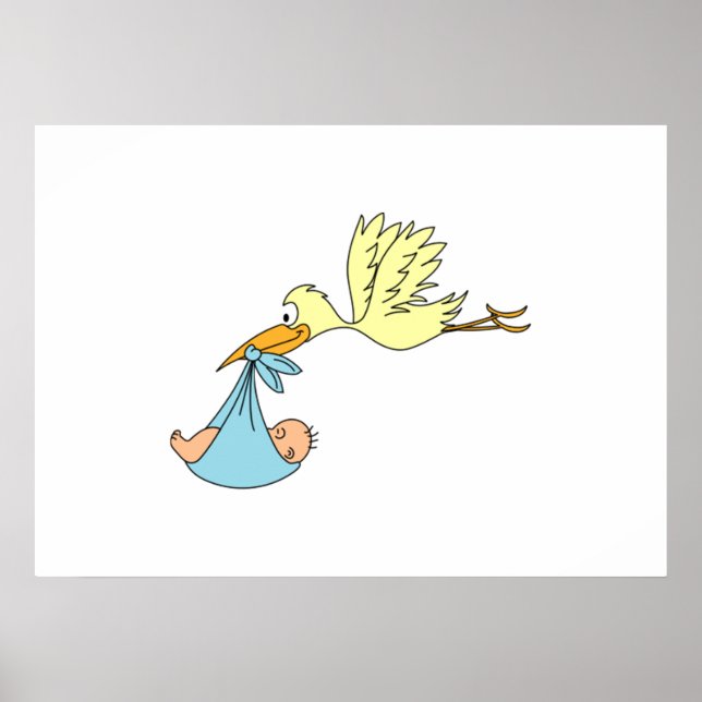 Stork Delivering a Baby Poster (Framsidan)
