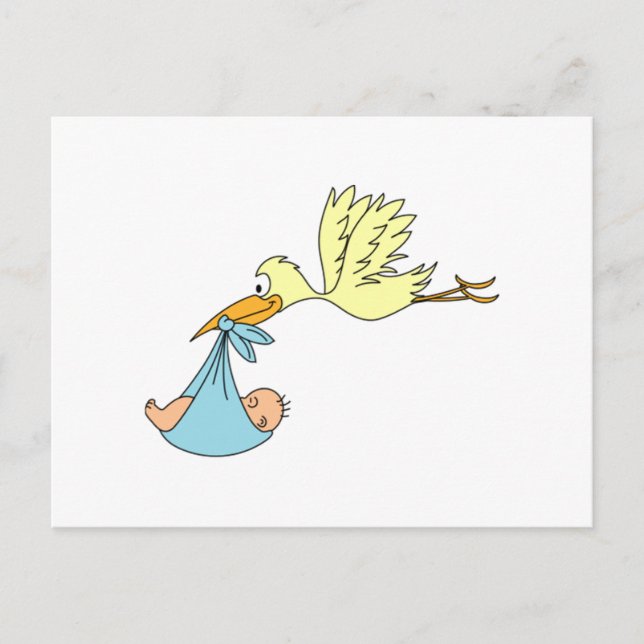 Stork Delivering a Baby Vykort (Framsida)