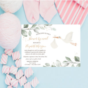 Stork Delivery Baby Shower by Mail Inbjudningar