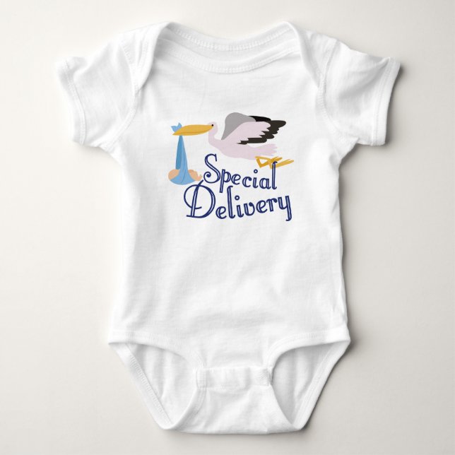 Stork Delivery Baby T Shirt (Framsida)