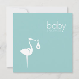 Stork Delivery Boy Blue Shower-inbjudan Inbjudningar