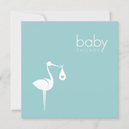 Stork Delivery Boy Blue Shower-inbjudan Inbjudningar