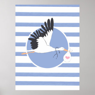 Stork Delivery Medical Office Cute Poster OBGYN