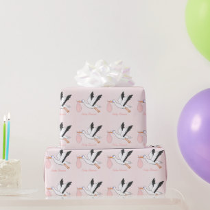 Stork Design Baby Shower Presentpapper