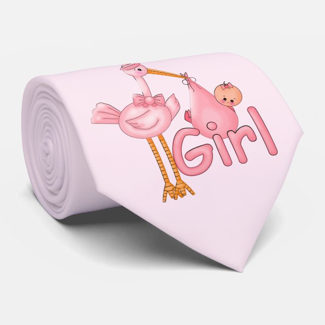 Stork Det är en flicka Slips (Rullad)
