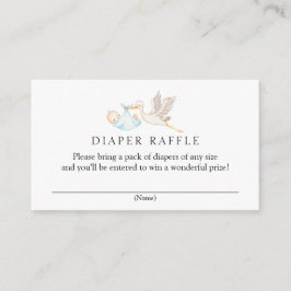 Stork Diaper Raffle Baby Shower Tilläggskort
