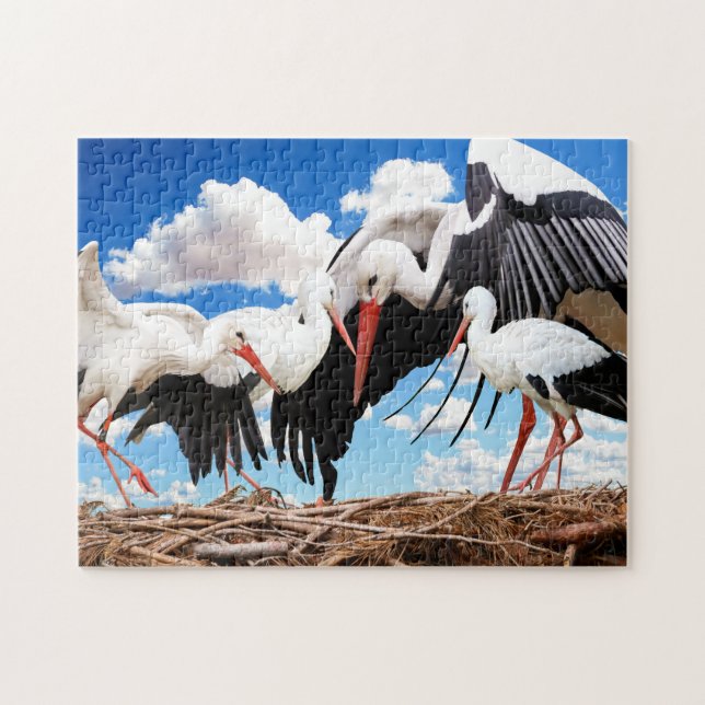 Stork Family, Jigszawa Puzzle Pussel (Horisontell)