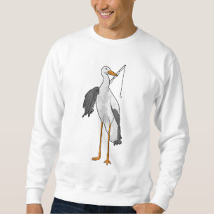 Stork Fishing Fisher Fishing Rod Lång Ärmad Tröja