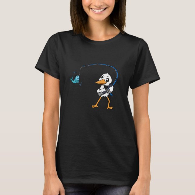 Stork Fiske Hobby Fiskare Fiskare T Shirt (Framsida)