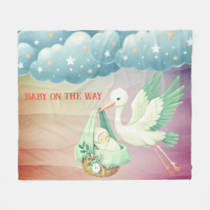 Stork Fleece Blanket