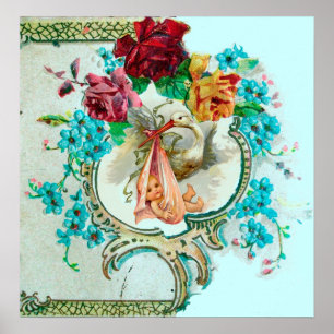 STORK FLICKA SHOWER POSTER