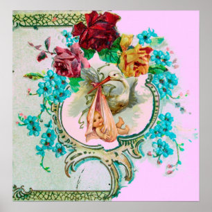 STORK FLICKA SHOWER POSTER