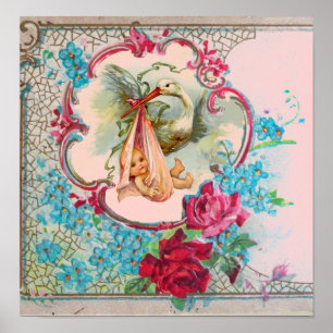 STORK FLICKA SHOWER POSTER