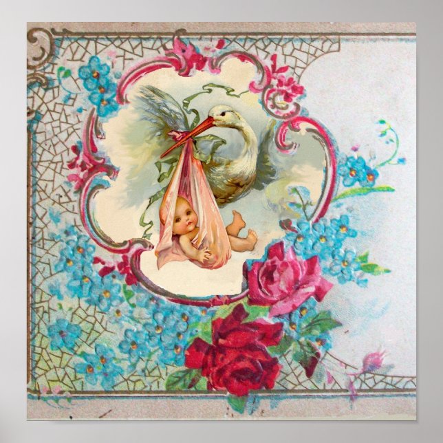 STORK FLICKA SHOWER POSTER (Framsidan)