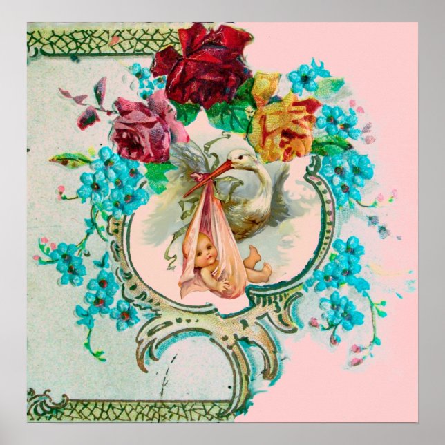 STORK FLICKA SHOWER POSTER (Framsidan)