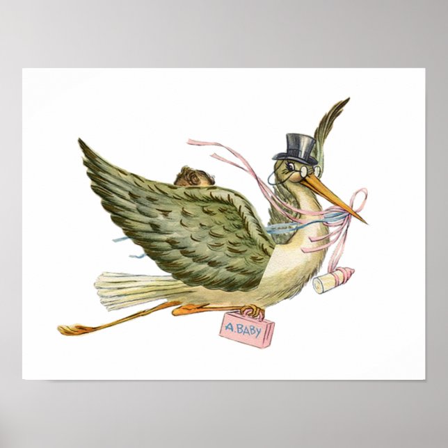 STORK FLICKA SHOWER POSTER (Framsidan)