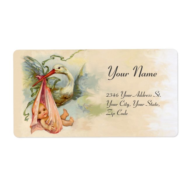 STORK FLICKA SHOWER ROSA FRAKTSEDEL (Framsidan)